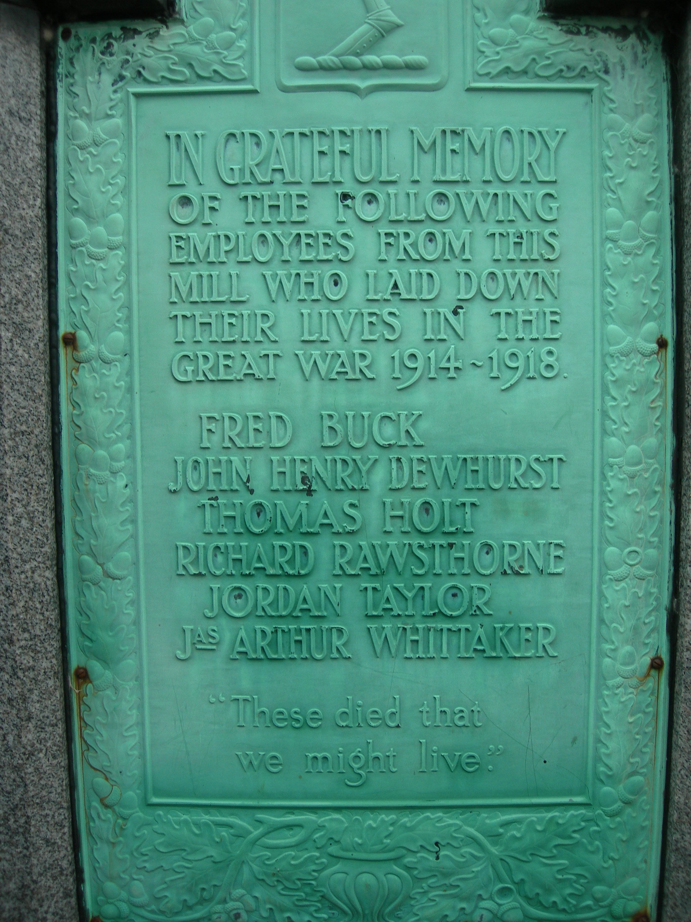 Irwell Vale Memorial